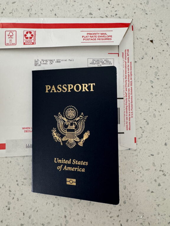 Passport Book via Priority Mail